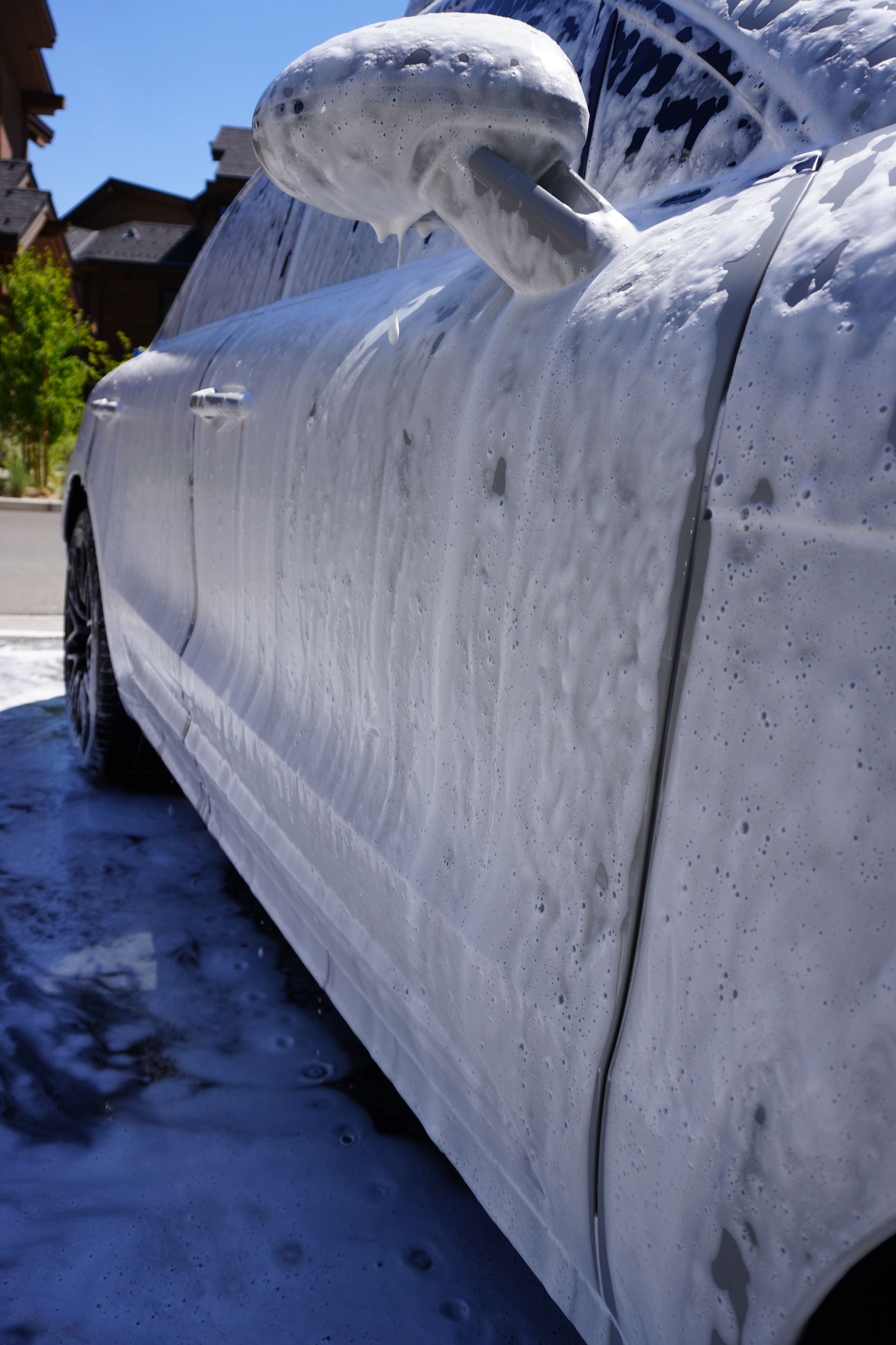 Hand wash in progress